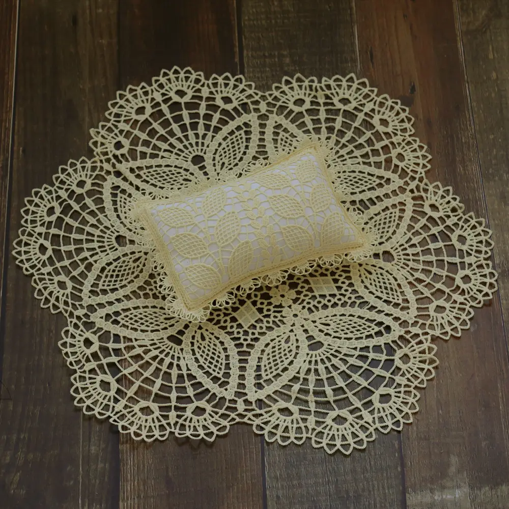 Pink Lace Cushion Set for Newborn Baby Decor - Image 6