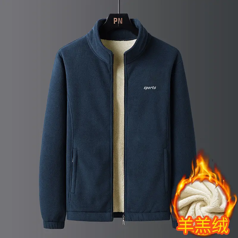 Men's Double-Sided Fleece Jacket Coral Fleece Sweatshirt - Image 10