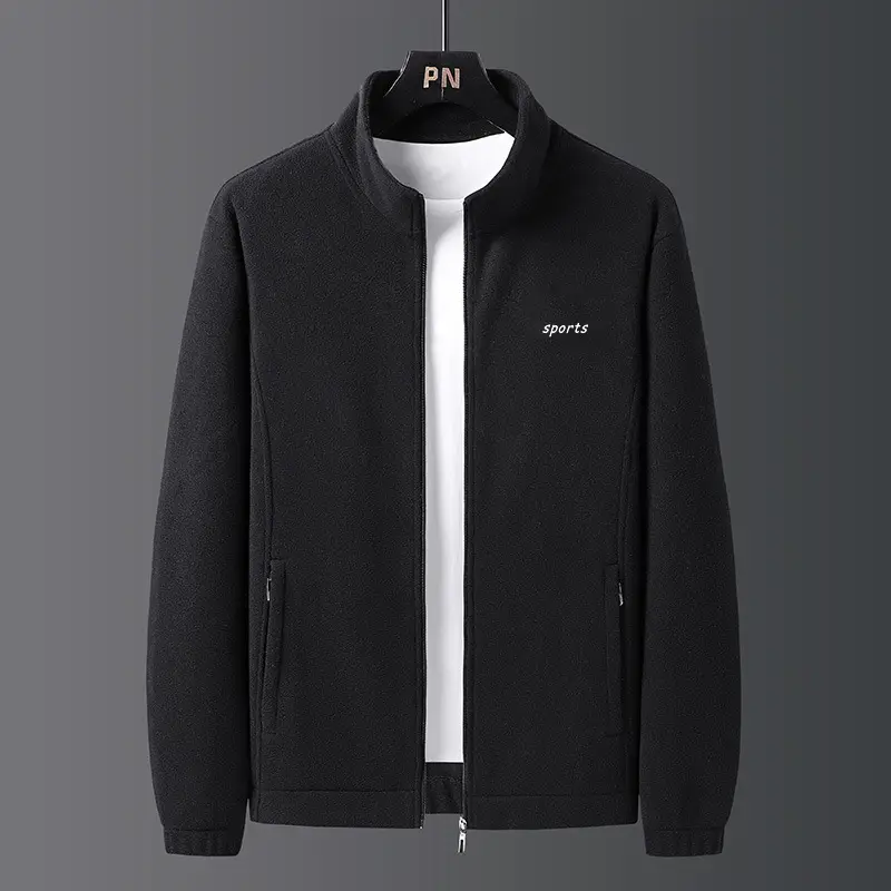 Men's Double-Sided Fleece Jacket Coral Fleece Sweatshirt - Image 12