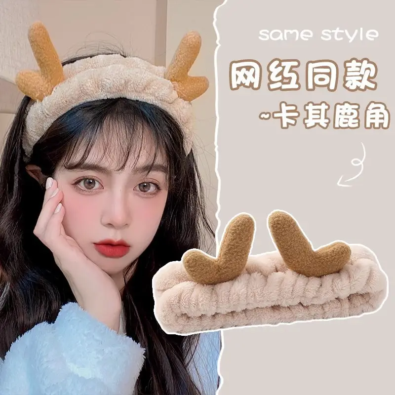 Red Cartoon Bow Face Wash Headband for Women - Image 54