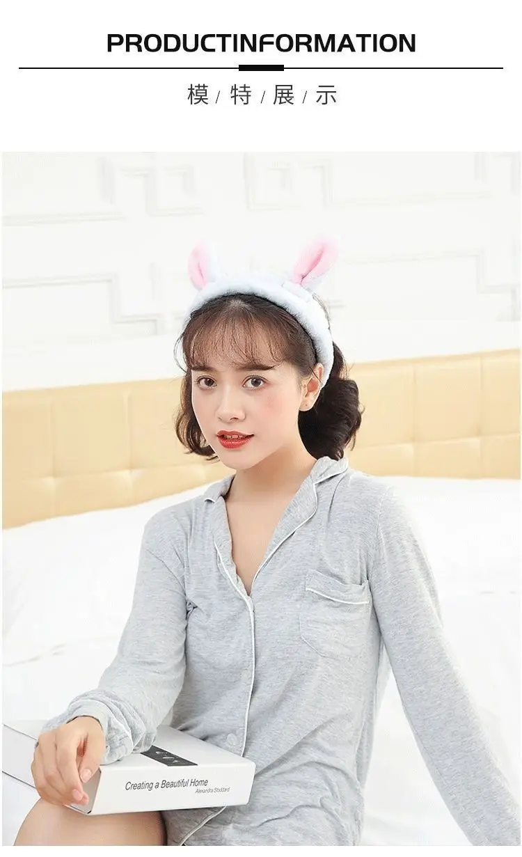 Red Cartoon Bow Face Wash Headband for Women — feature 5