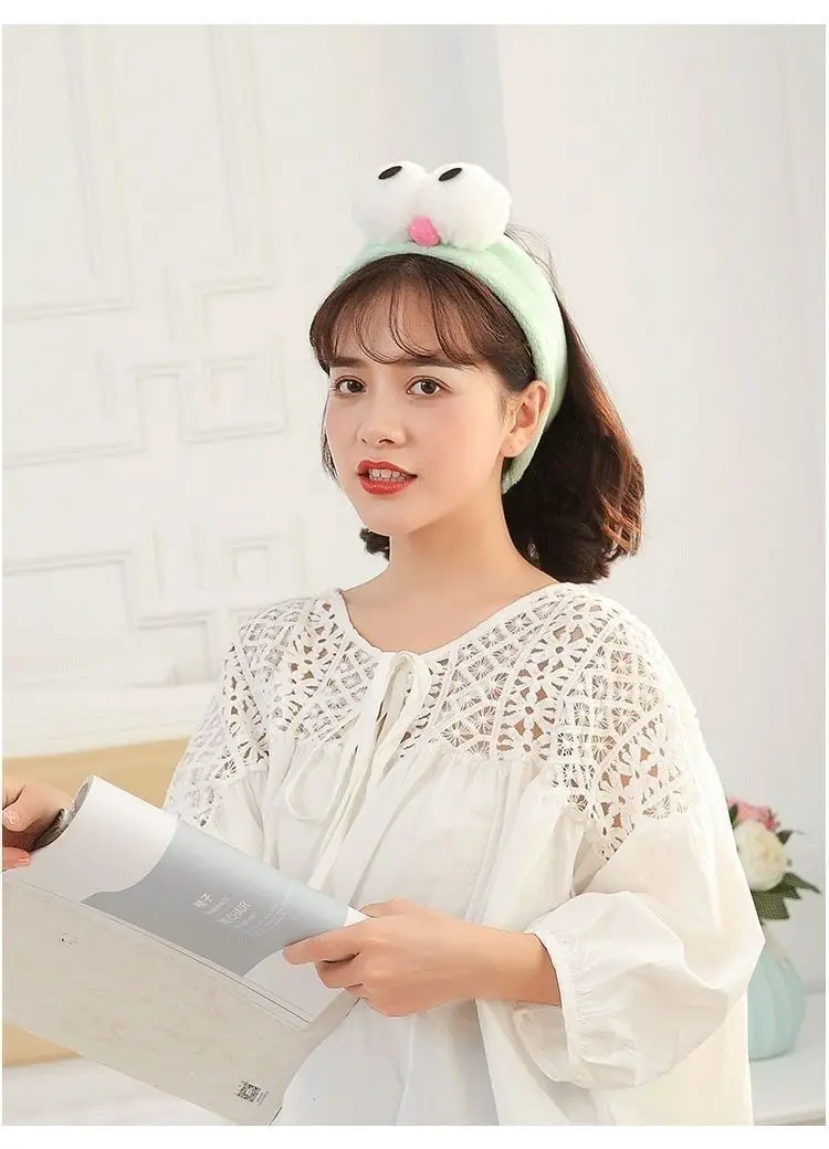 Red Cartoon Bow Face Wash Headband for Women — feature 8
