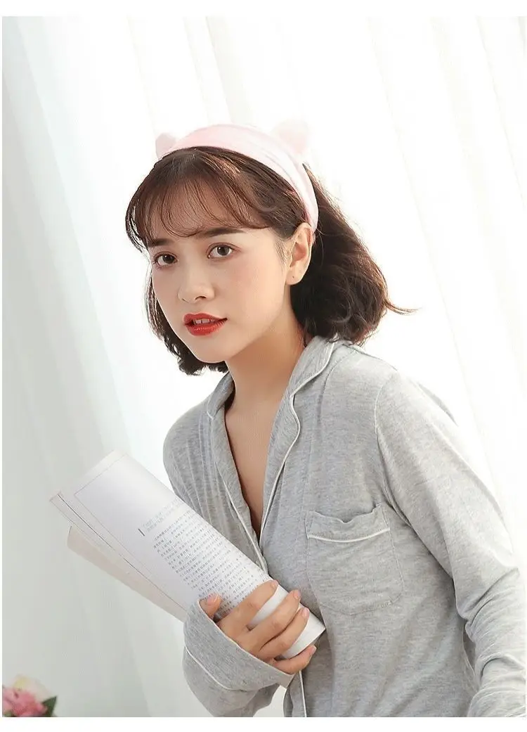 Red Cartoon Bow Face Wash Headband for Women — feature 9