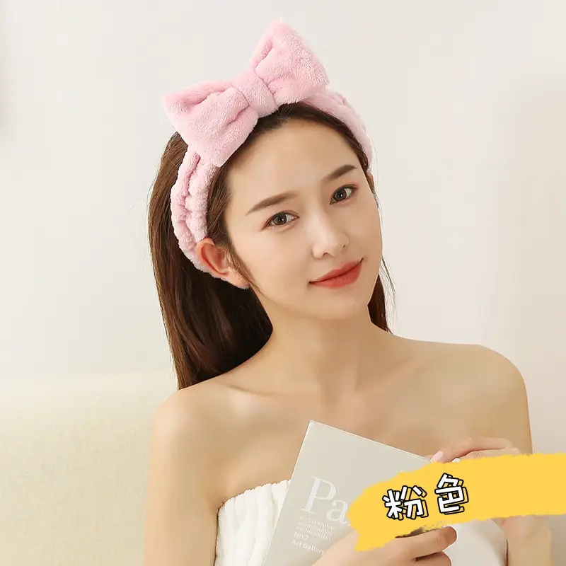 Red Cartoon Bow Face Wash Headband for Women - Image 48