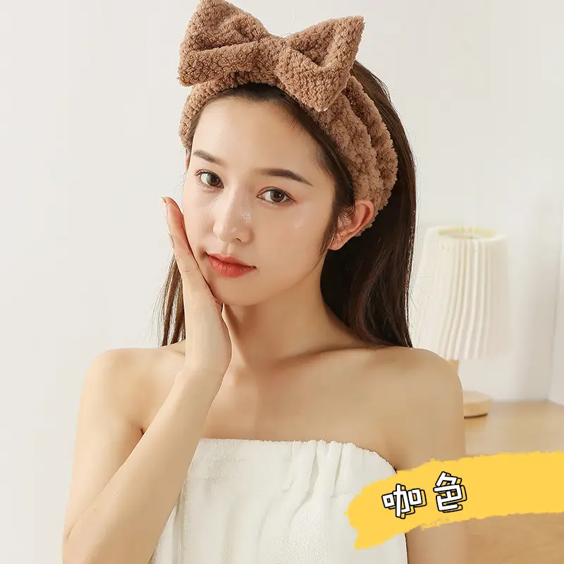 Red Cartoon Bow Face Wash Headband for Women - Image 49