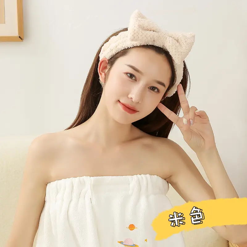 Red Cartoon Bow Face Wash Headband for Women - Image 50