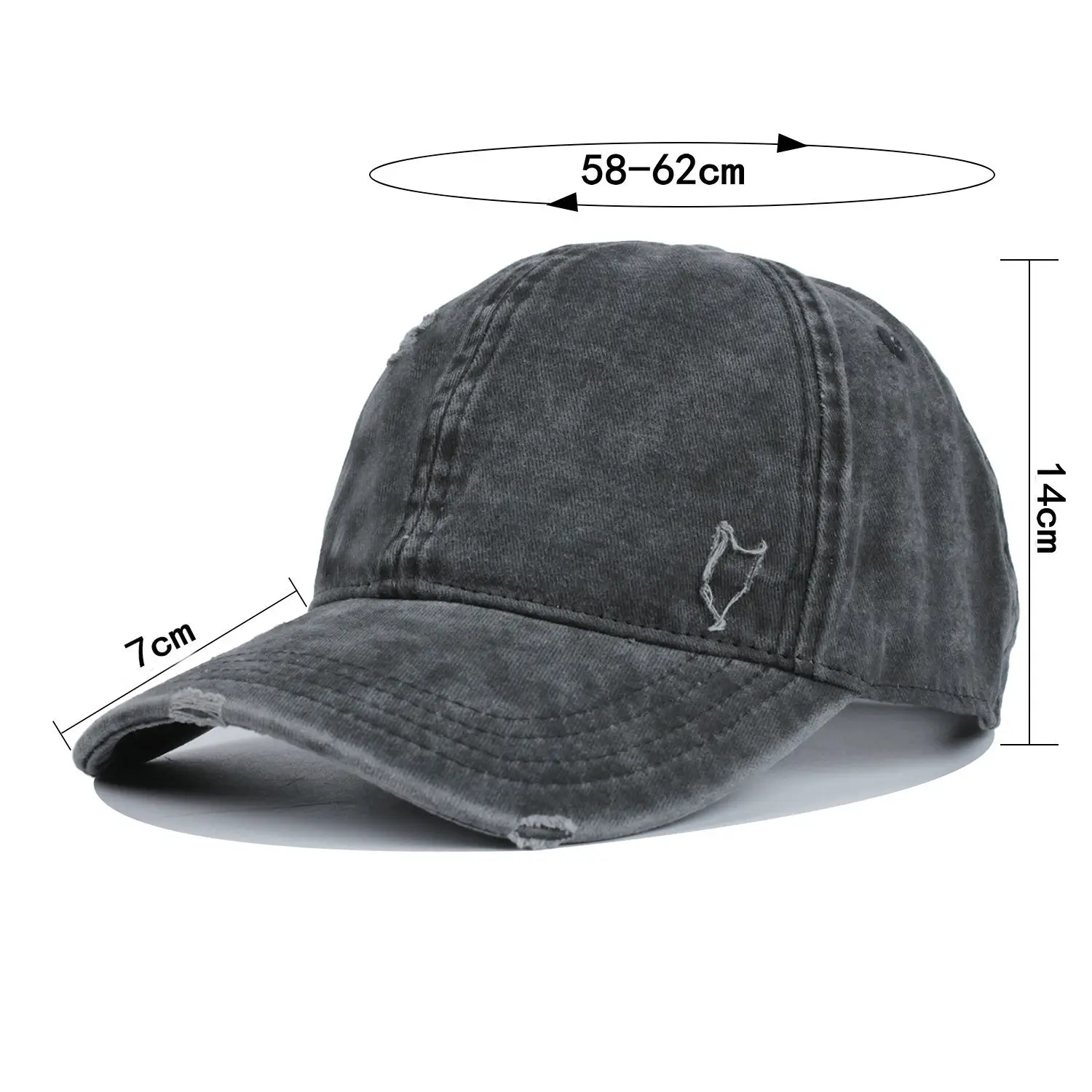 Men's White Cotton Baseball Cap with Logo - Image 10