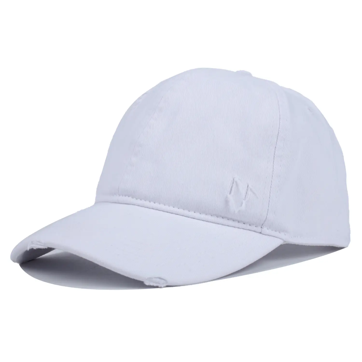 Men's White Cotton Baseball Cap with Logo — feature 10