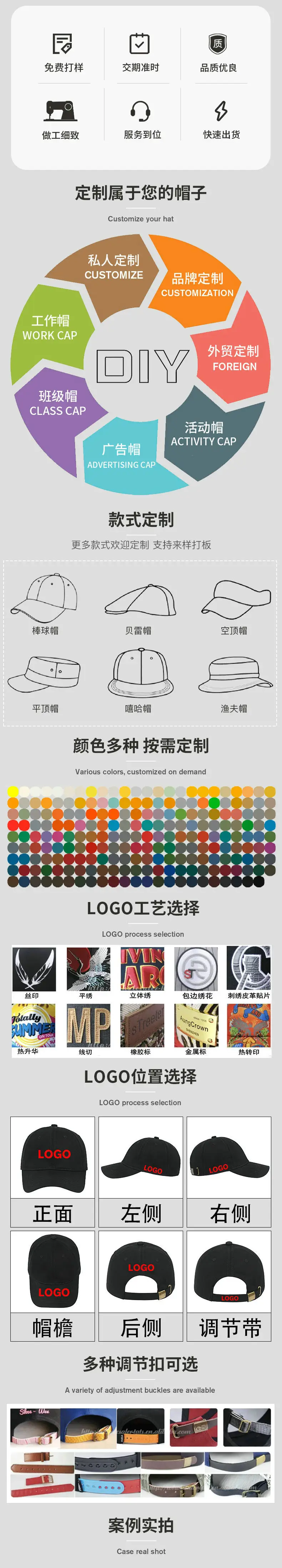 Men's White Cotton Baseball Cap with Logo — feature 3