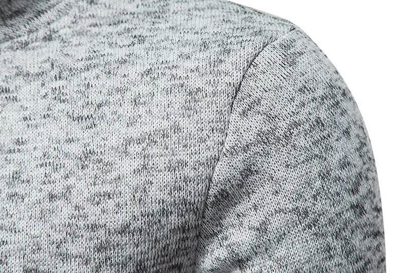 Men Grey Zipper Sweatshirt High Collar — feature 12