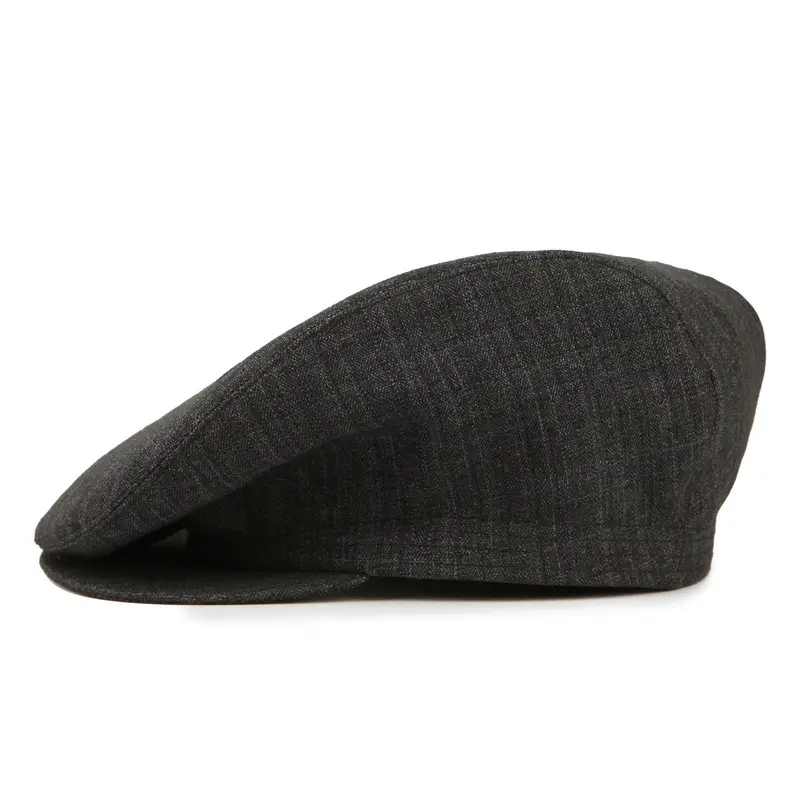 Men's Grey Textured Cap Spring Autumn Casual Father Hat - Image 6