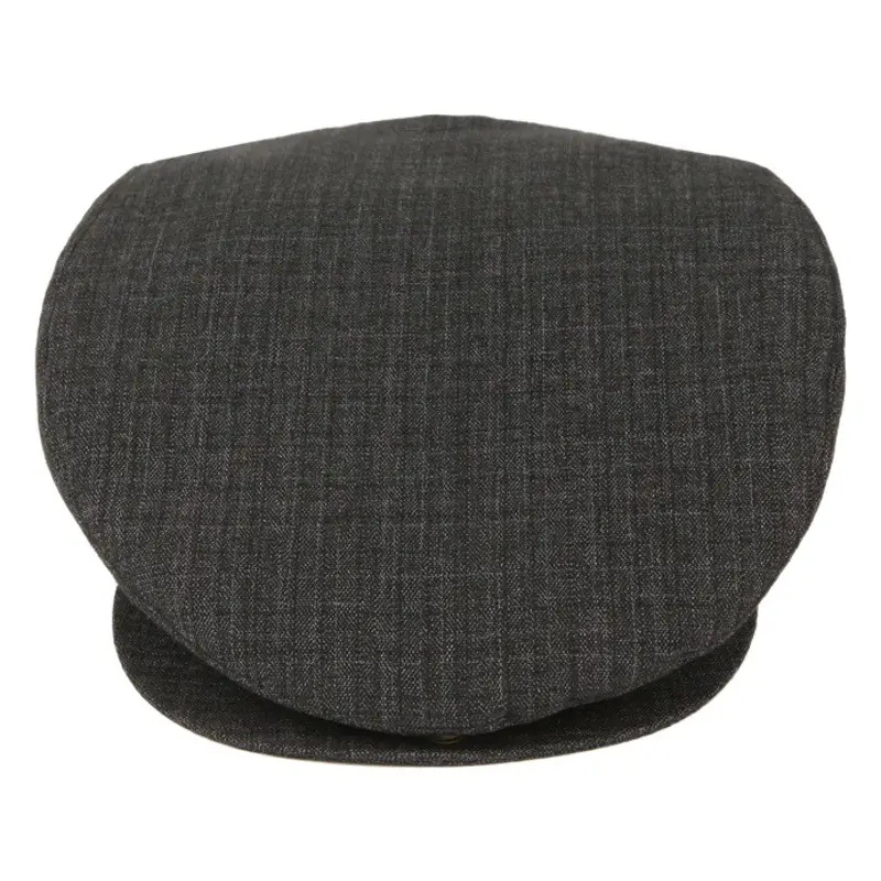 Men's Grey Textured Cap Spring Autumn Casual Father Hat