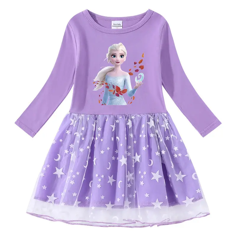 Pink Cartoon Moon Princess Dress for Girls