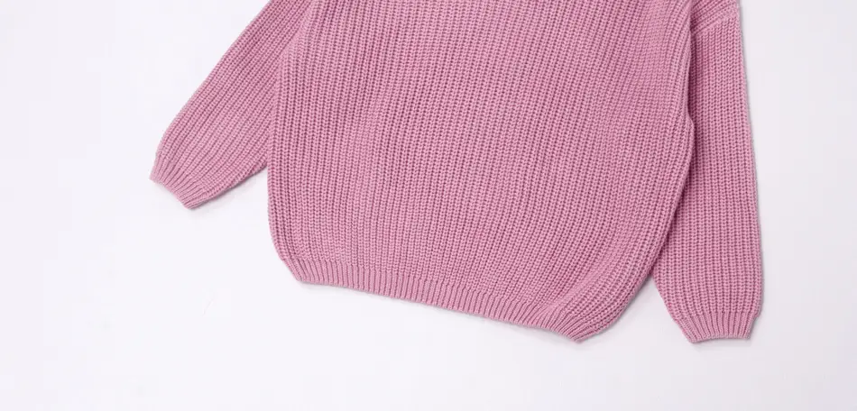 Kids Round Neck Sweater Brown Long Sleeve Lazy Wear — feature 17