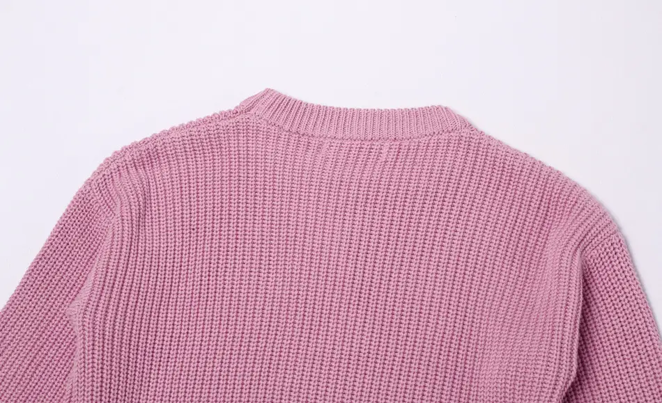 Kids Round Neck Sweater Brown Long Sleeve Lazy Wear — feature 19