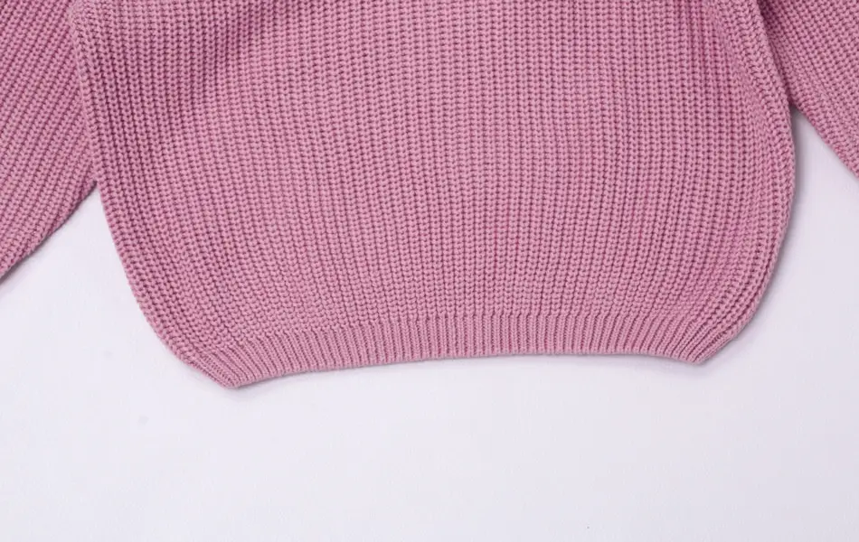 Kids Round Neck Sweater Brown Long Sleeve Lazy Wear — feature 20