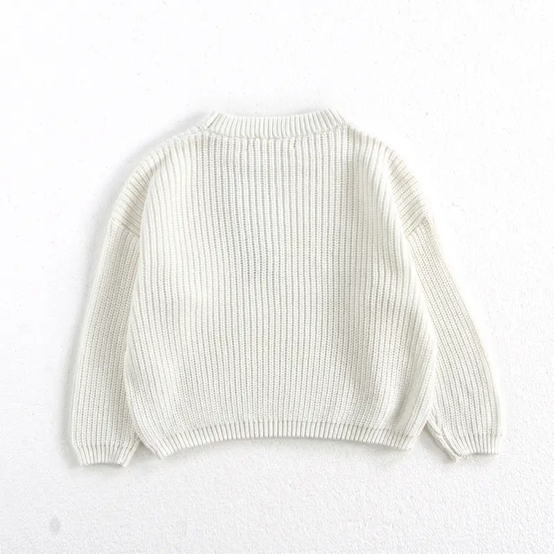 Kids Round Neck Sweater Brown Long Sleeve Lazy Wear — feature 26