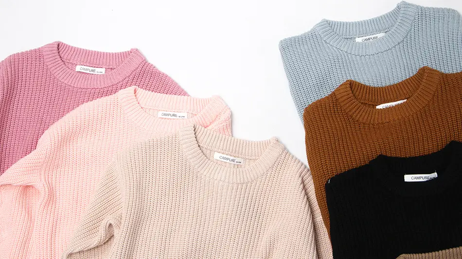 Kids Round Neck Sweater Brown Long Sleeve Lazy Wear — feature 6