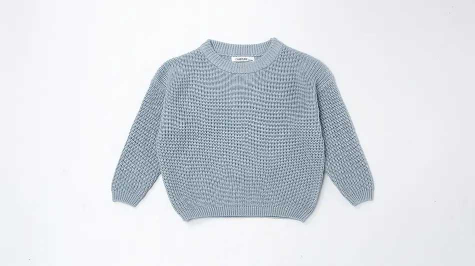 Kids Round Neck Sweater Brown Long Sleeve Lazy Wear — feature 8