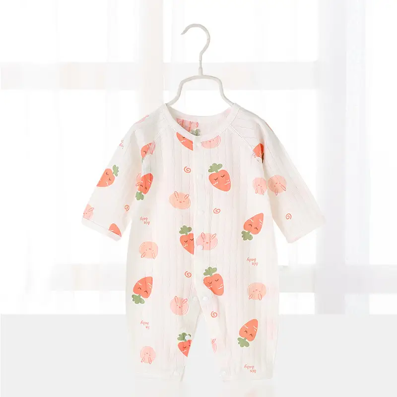 Baby's Cotton Printed Sleep Suit White Yellow - Image 7