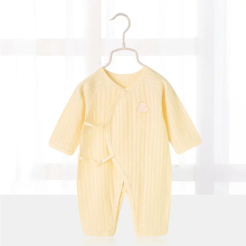 Baby's Cotton Printed Sleep Suit White Yellow - Image 9