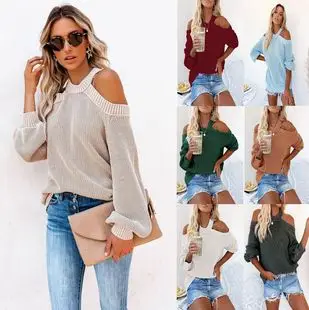 2024 Women's Blue Mint Crew Neck Striped Sweater — feature 17