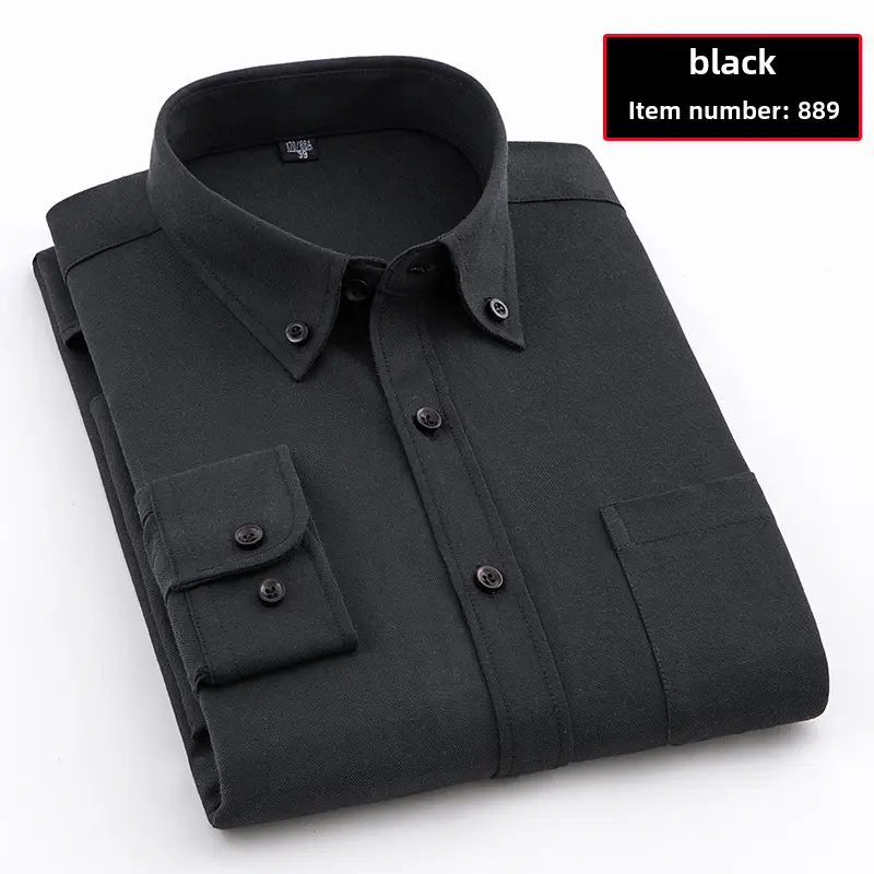 Men's Blue Oxford Spinning Shirt Business Comfortable Breathable - Image 3
