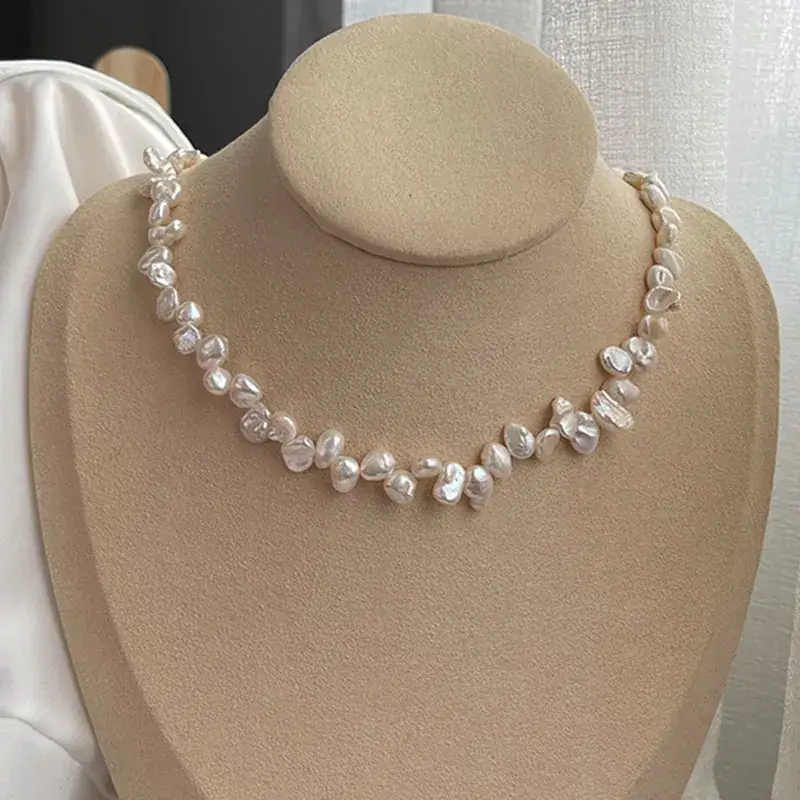 Natural Freshwater Pearl Clavicle Necklace for Women