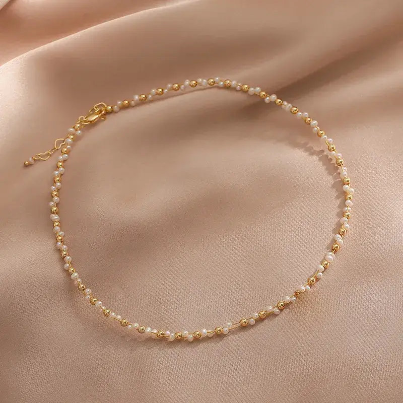 Natural Freshwater Pearl Clavicle Necklace for Women