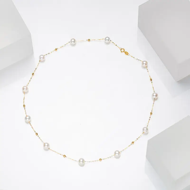 Natural Freshwater Pearl Clavicle Necklace for Women