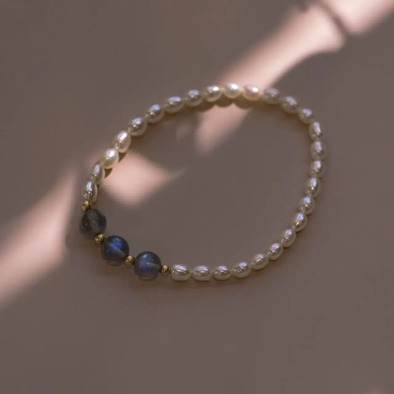 Pearl Bracelet with Blue Moonlight Design for Women — feature 8