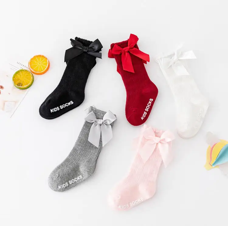 Baby Bow Mid-Calf Socks for Boys Girls Solid Color — feature 18