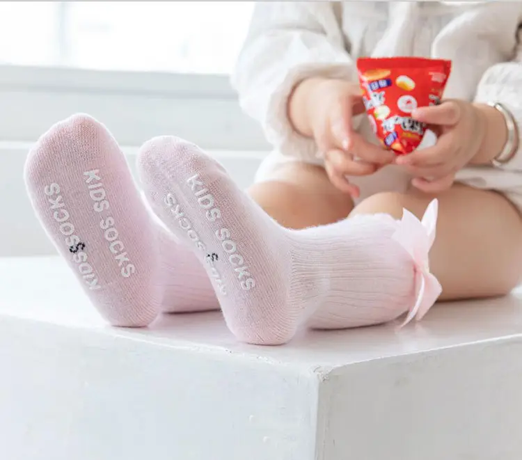 Baby Bow Mid-Calf Socks for Boys Girls Solid Color — feature 22