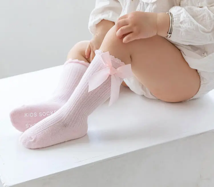 Baby Bow Mid-Calf Socks for Boys Girls Solid Color — feature 23