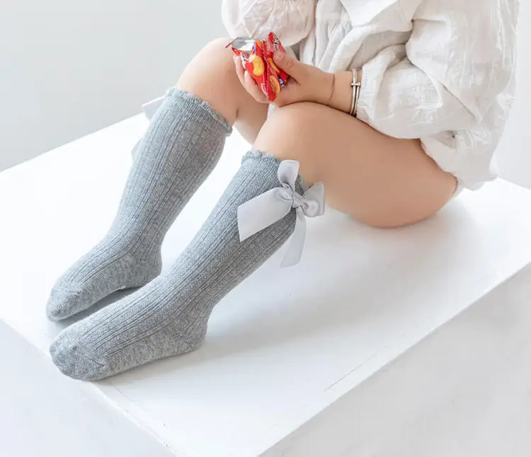 Baby Bow Mid-Calf Socks for Boys Girls Solid Color — feature 26