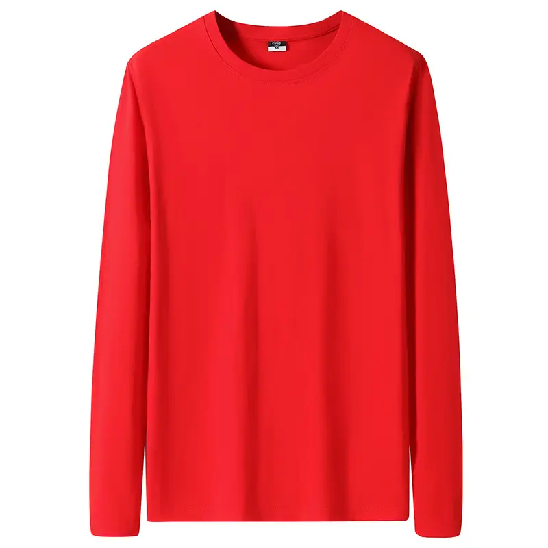 Men's Black Long Sleeve Cotton T-Shirt 220g - Image 15