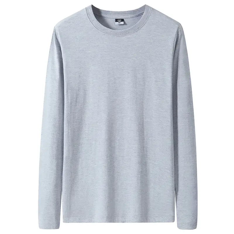 Men's Black Long Sleeve Cotton T-Shirt 220g - Image 2