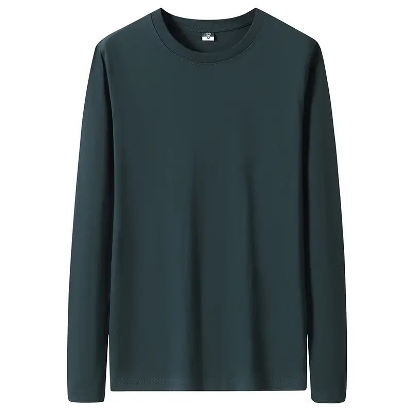 Men's Black Long Sleeve Cotton T-Shirt 220g - Image 5