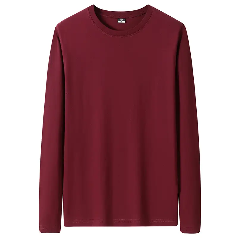 Men's Black Long Sleeve Cotton T-Shirt 220g - Image 6