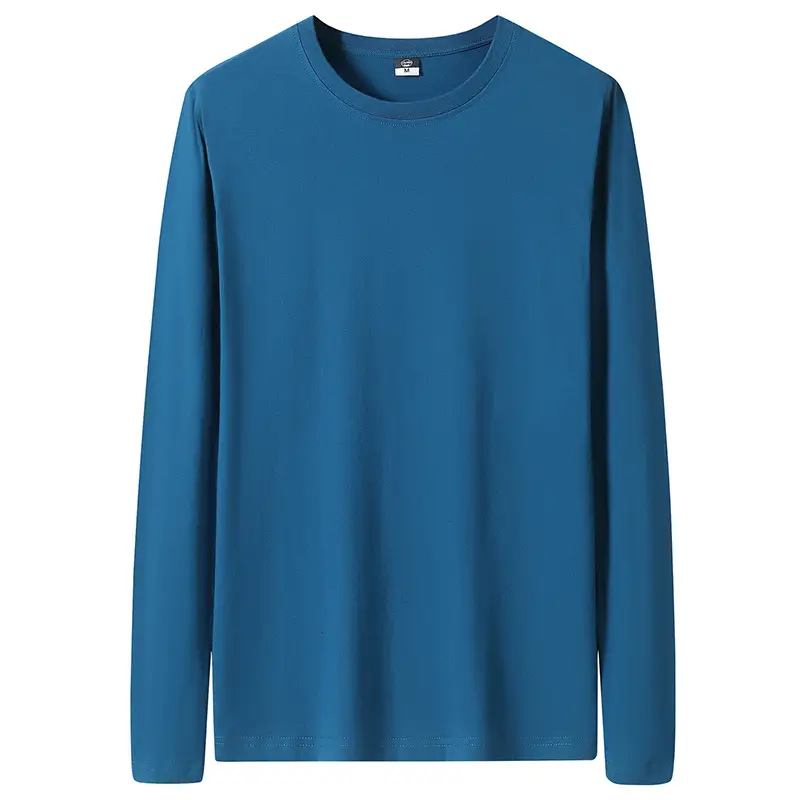 Men's Black Long Sleeve Cotton T-Shirt 220g - Image 9