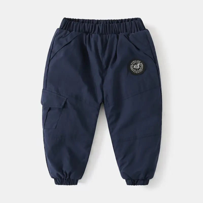 Children's Grey Cotton Jogger Pants Medium Large Winter Warm