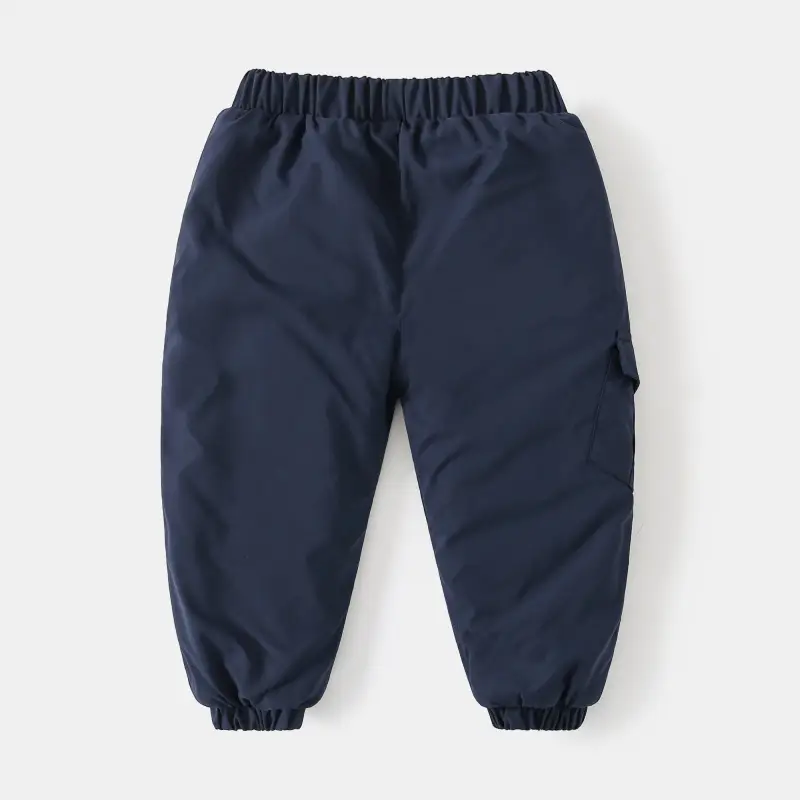 Children's Grey Cotton Jogger Pants Medium Large Winter Warm