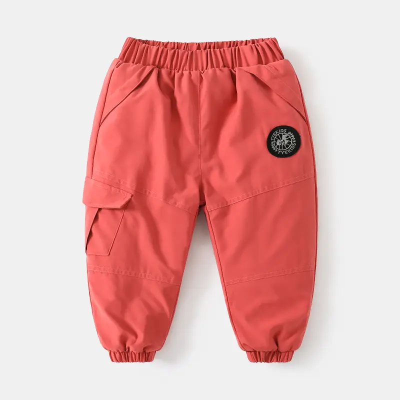 Children's Grey Cotton Jogger Pants Medium Large Winter Warm