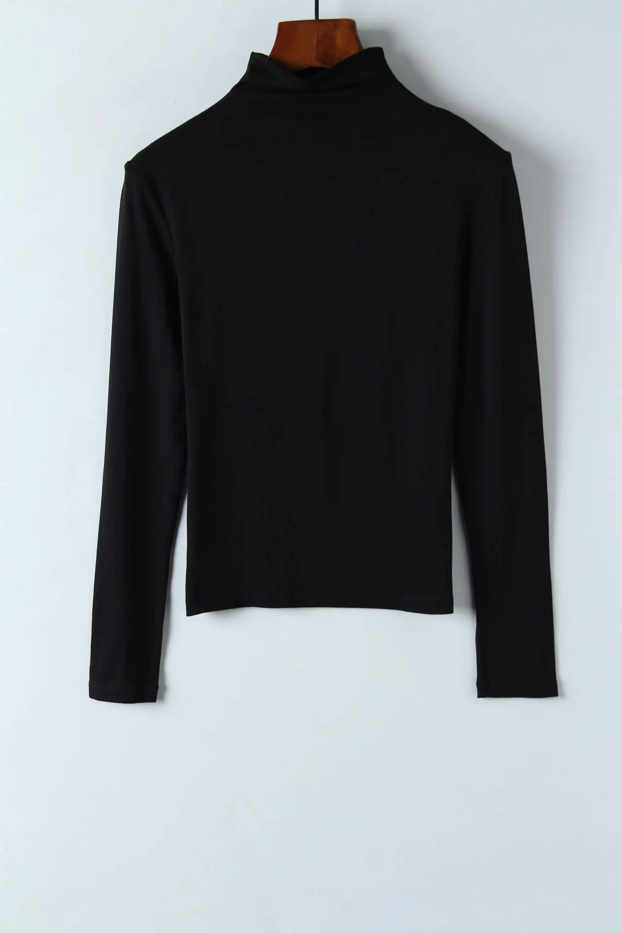 Women Half-High Collar Modal Shirt Long Sleeve Autumn Top - Image 2