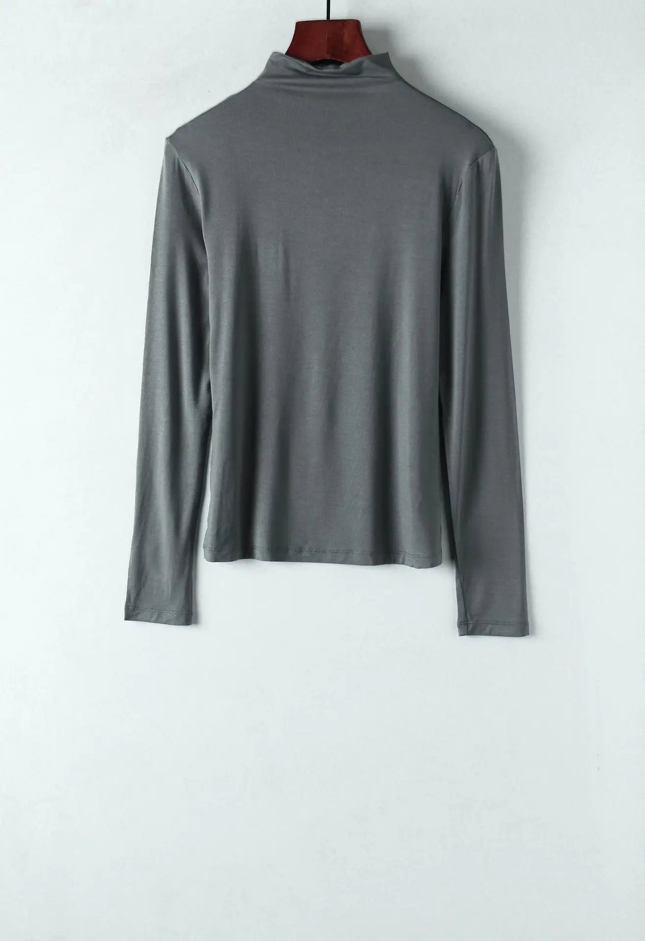 Women Half-High Collar Modal Shirt Long Sleeve Autumn Top - Image 4