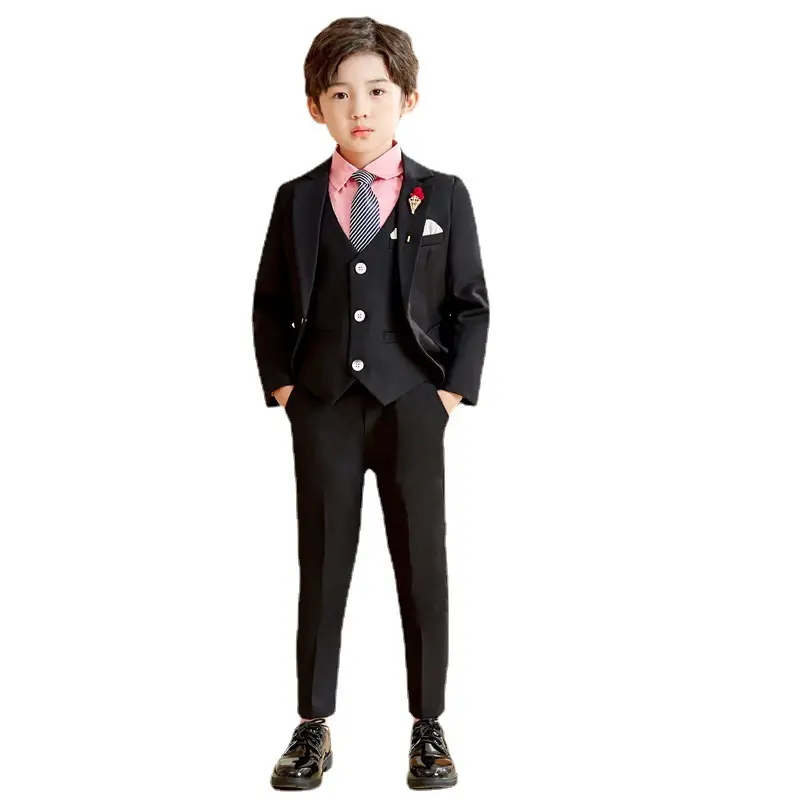 2021 Kids Suit Set Black Vest & Shirt for Boys - Image 7