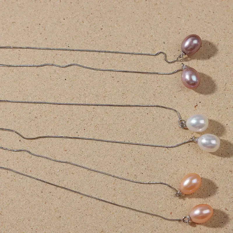 Natural Fresh Water Pearl Earrings for Women S925 Silver - Image 4