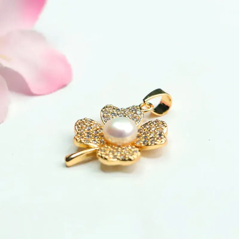 Korean Style Pearl Flower Earrings Gold Plated — feature 11