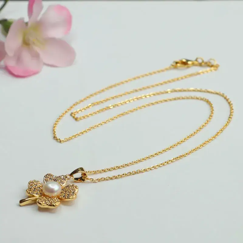 Korean Style Pearl Flower Earrings Gold Plated — feature 13