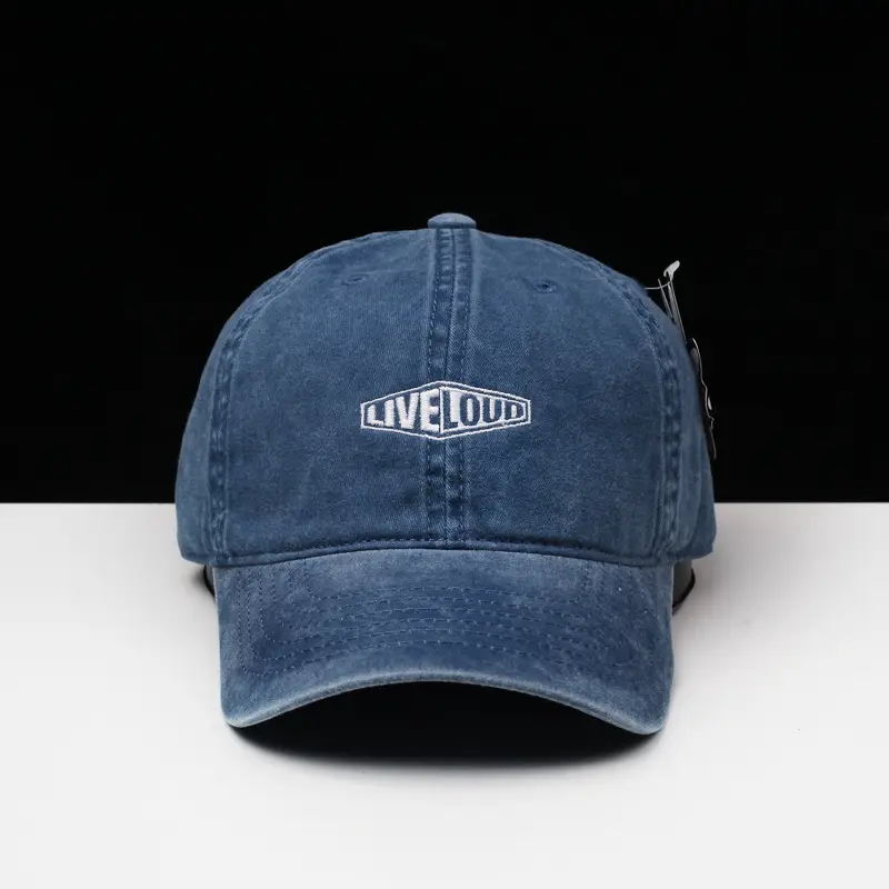 Women's Blue Embroidered Denim Baseball Cap Four Seasons — feature 6